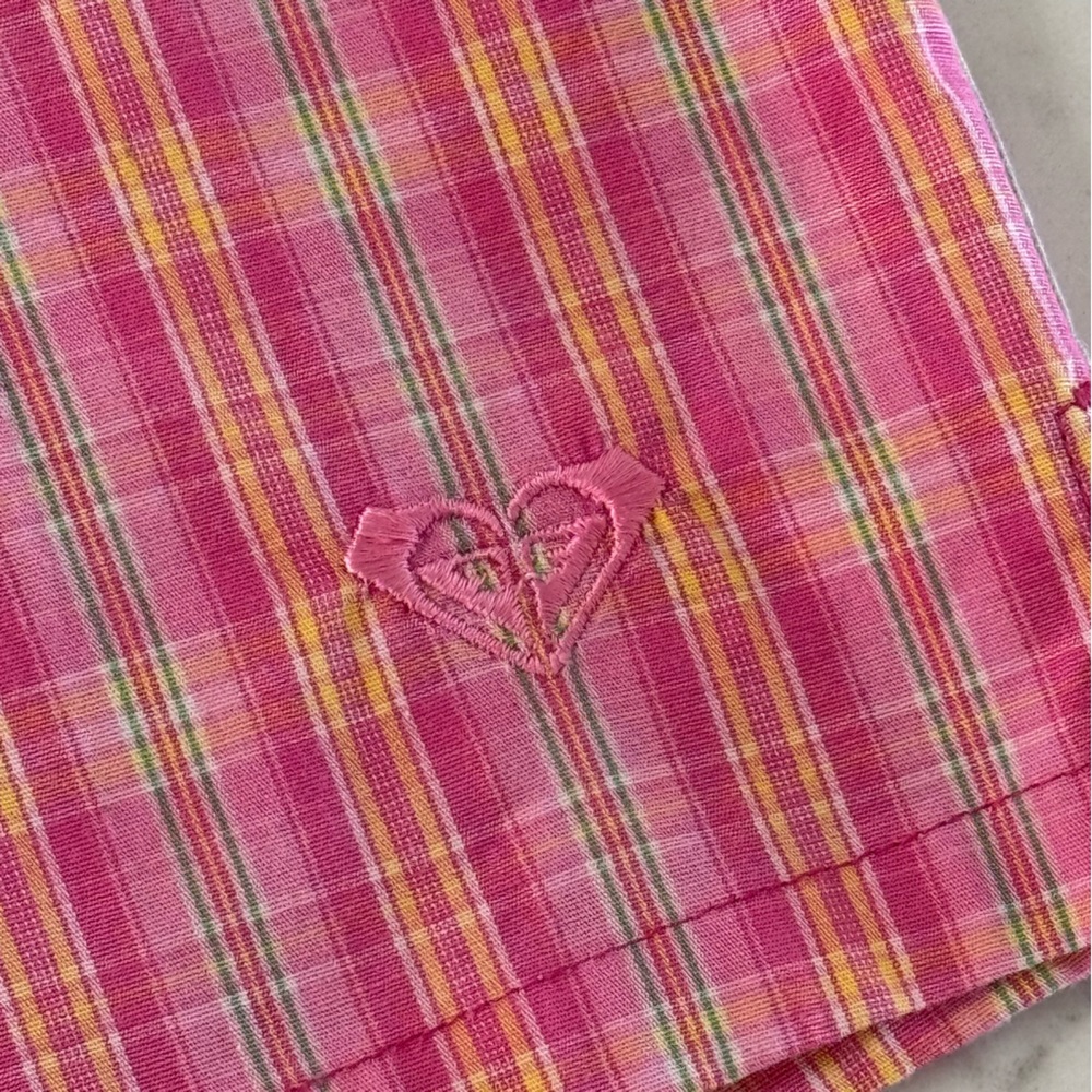 Roxy Vintage Plaid Mini Skirt - Pink - Size 9 Juniors - Picture 5 of 5